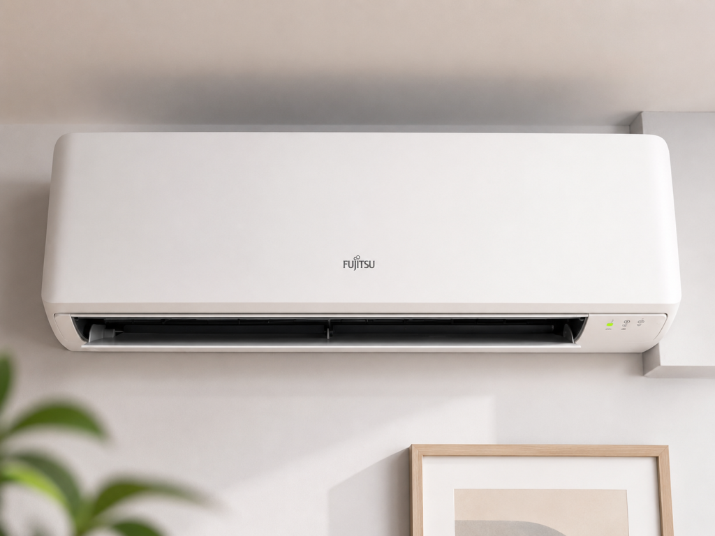 Unité intérieure d'une climatisation réversible Fujitsu.